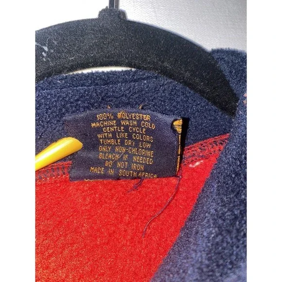 Coconut Pier Mens Lg Red Fleece Pullover French Quarter New Orleans Mardi Gras - Picture 6 of 8